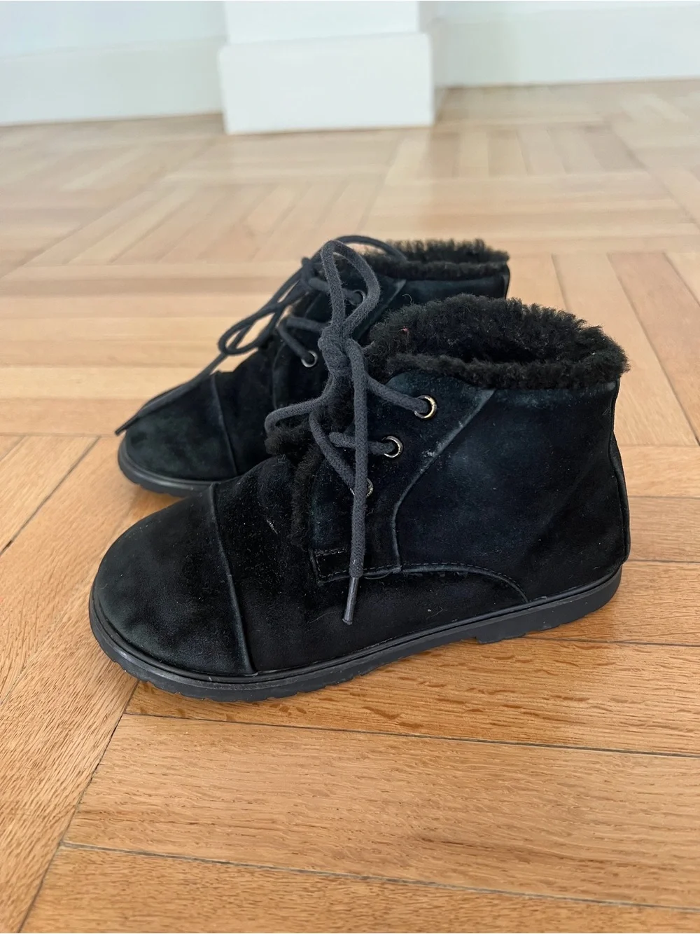 Age of Innocence Kids Suede Shearling Booties